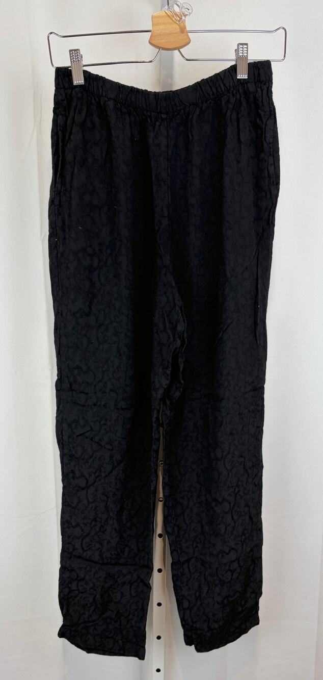 CP SHADES Textured Pull On High Rise Pants Rayon Black Size S
